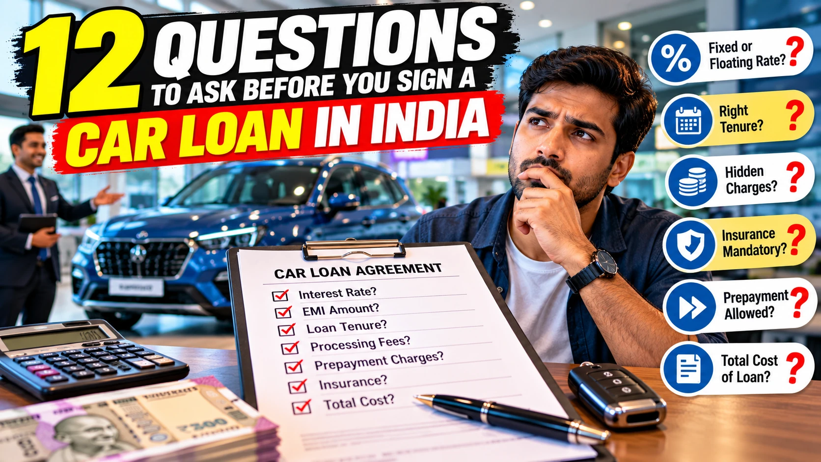 12 Questions to Ask Before You Sign a Car Loan in India