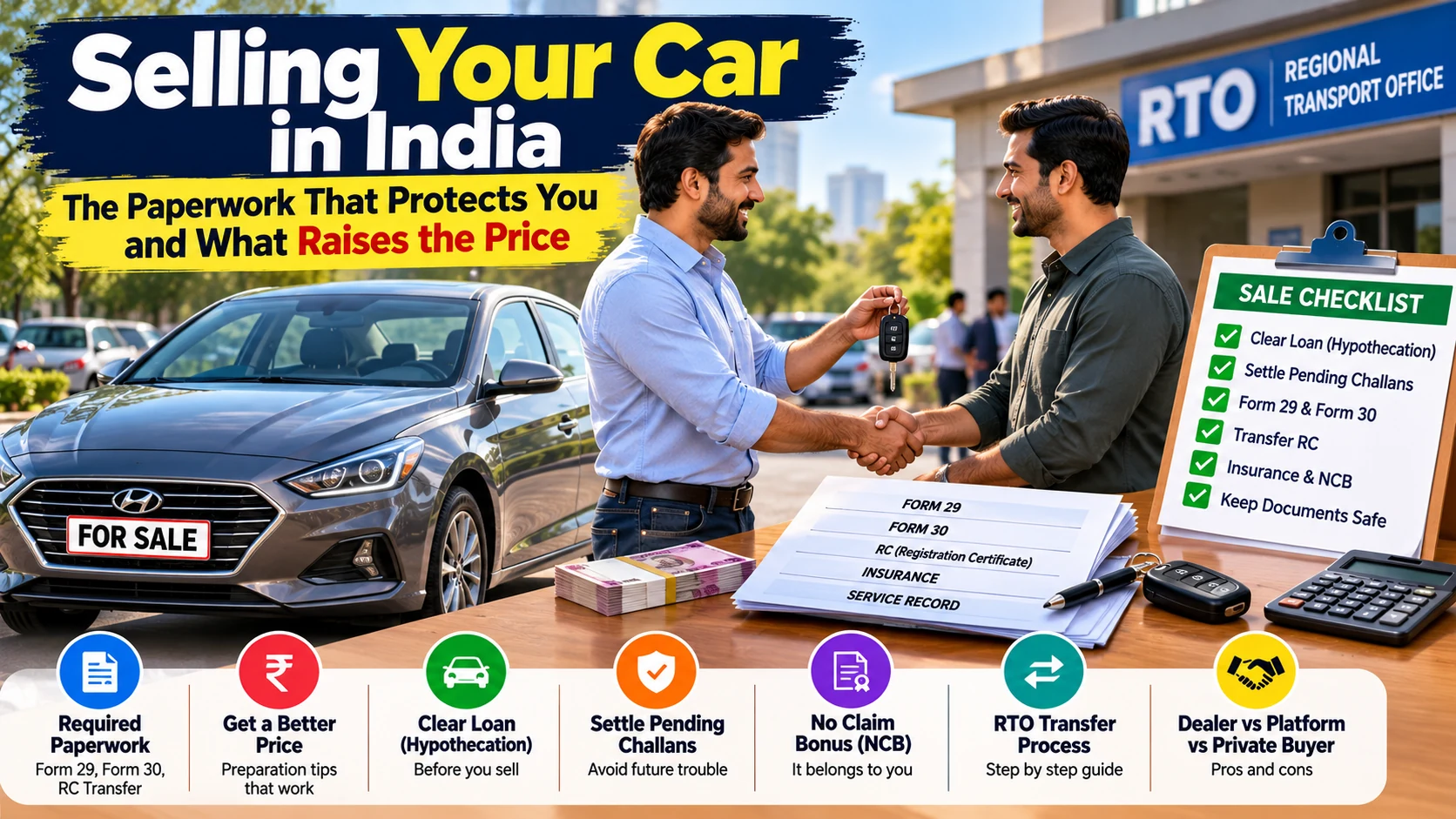Selling Your Car in India: The Paperwork That Protects You and What Raises the Price